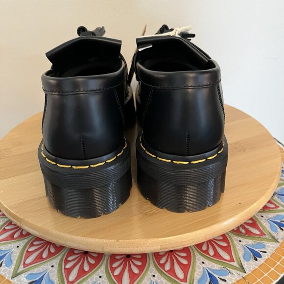 Dr. Doc Martens Adrian Quad Women’s 6 Black Leather Platform Tassel Loafers NEW - Picture 7 of 9